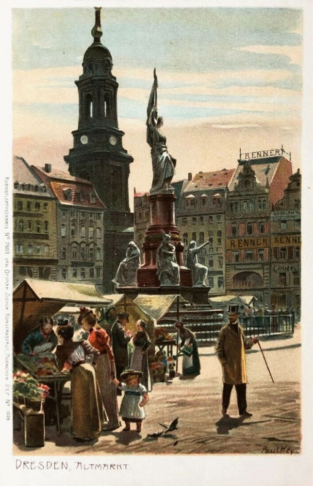 Altmarkt - Blumenmarkt  Dresden