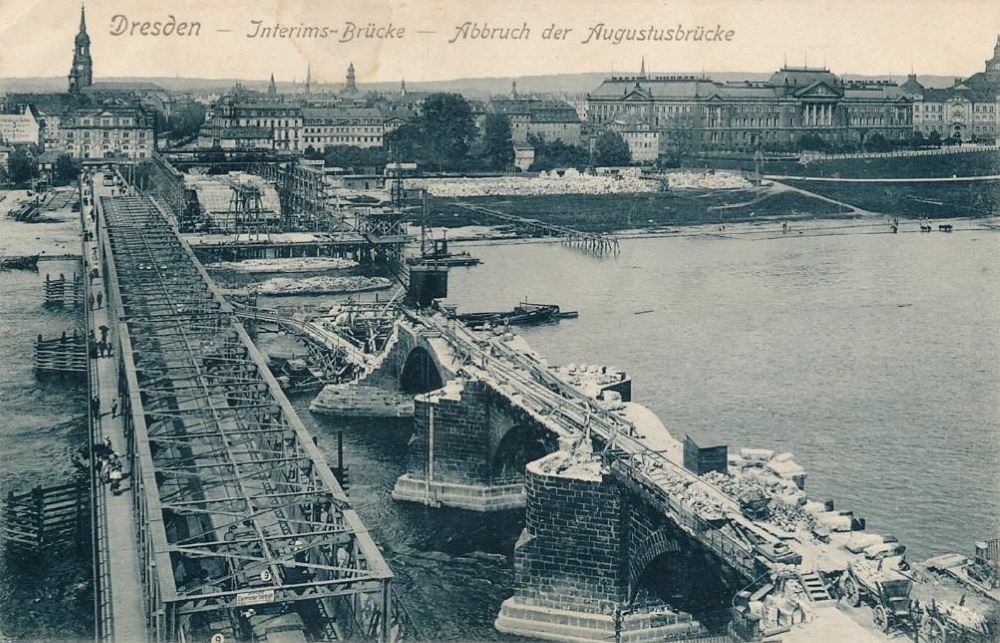Augustusbrücke - Abbruch  Dresden