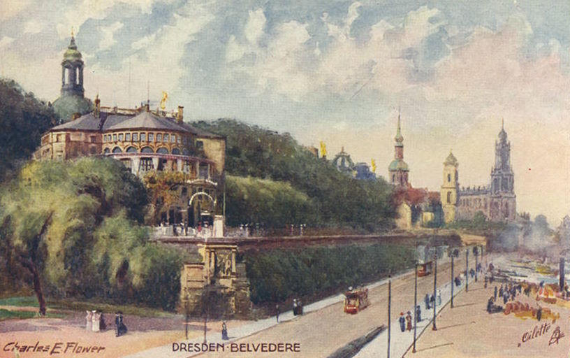 Brühlscher Garten 1 - Belvedere von der Carolabrücke Dresden Brühlscher Garten 1 - Belvedere von der Carolabrücke Dresden