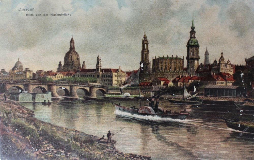 Elbe - Blick von der Marienbrücke 1  Dresden