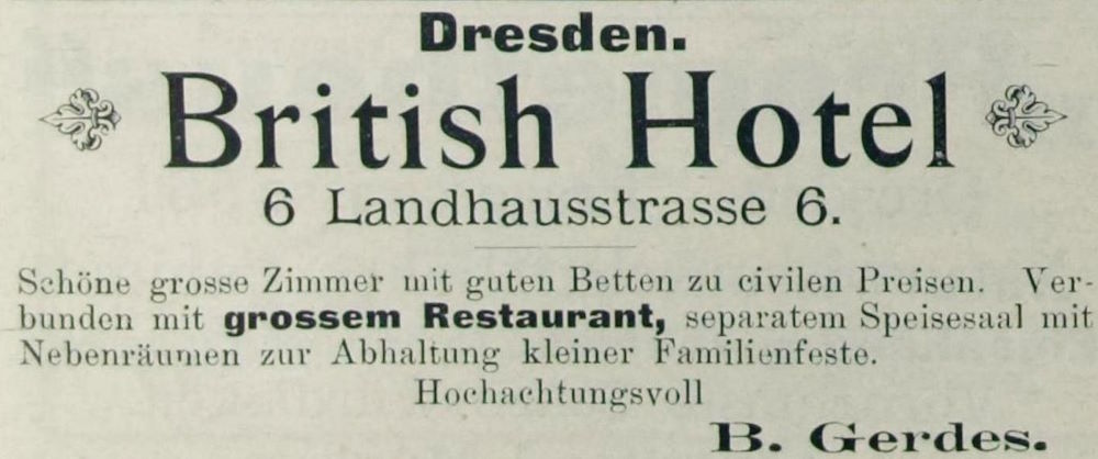 Landhausstraße 6 (1856 Innere Pirnaische Gasse 22, -1891 Landhausstraße 22) Dresden Landhausstraße 6 (1856 Innere Pirnaische Gasse 22, -1891 Landhausstraße 22) Dresden
