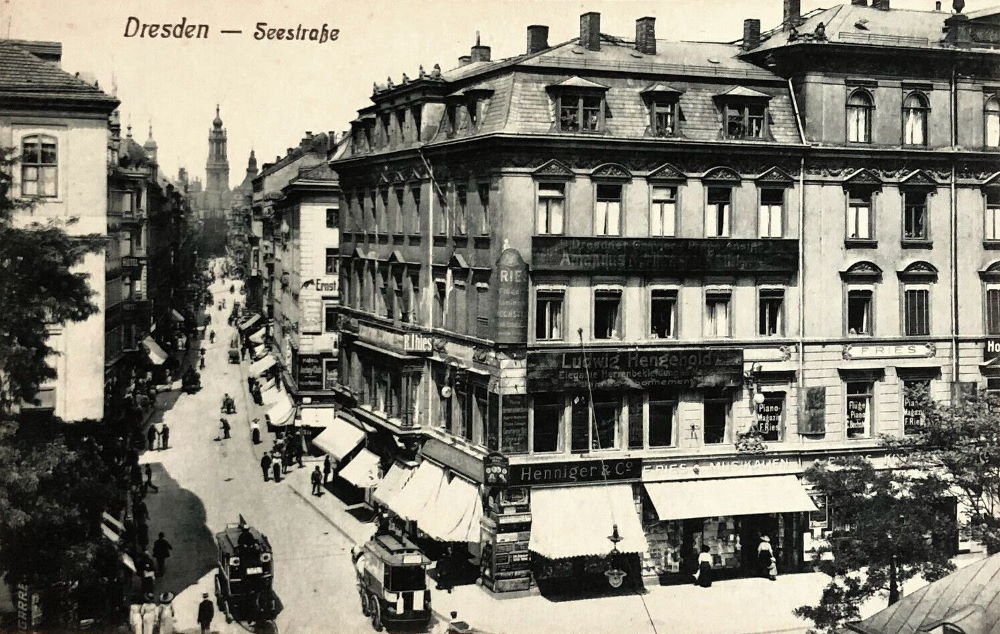 Seestraße 21 (Seegasse 10, -1887 Seestraße 10) / Ringstraße (Friedrichsring) Dresden Seestraße 21 (Seegasse 10, -1887 Seestraße 10) / Ringstraße (Friedrichsring) Dresden