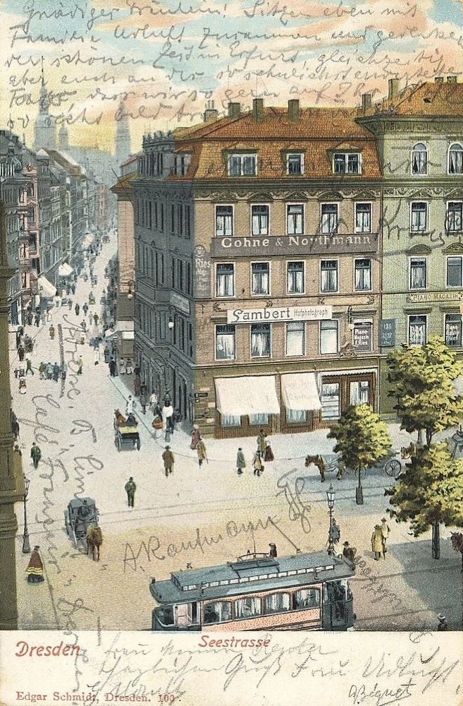 Seestraße 21 (Seegasse 10, -1887 Seestraße 10) / Ringstraße (Friedrichsring) Dresden Seestraße 21 (Seegasse 10, -1887 Seestraße 10) / Ringstraße (Friedrichsring) Dresden