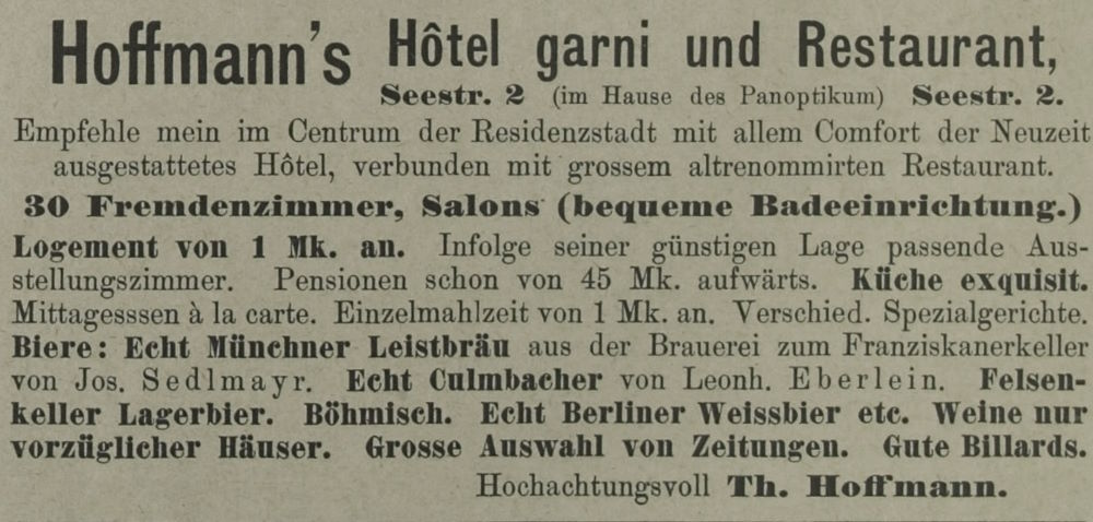 Seestra&szlig;e 7 (-1887 Seestra&szlig;e 2)  Dresden