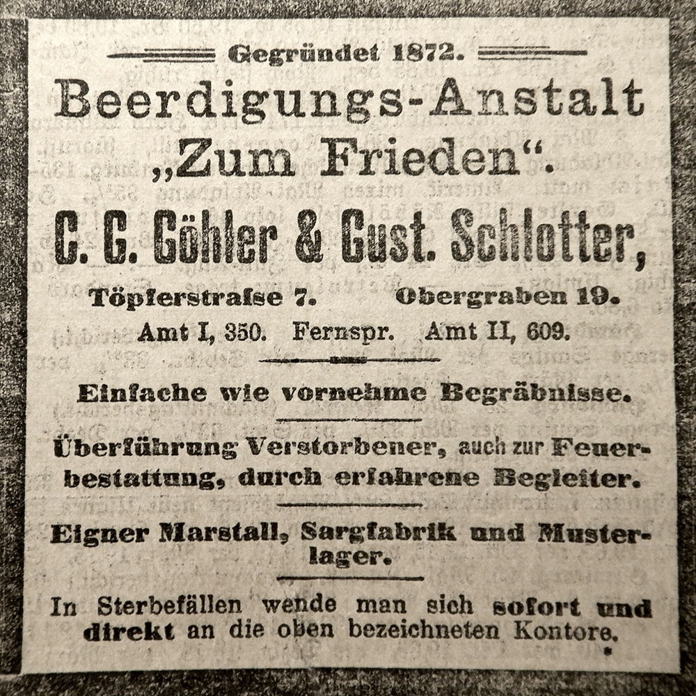 T&ouml;pferstra&szlig;e 7 (-1883 T&ouml;pfergasse 10)  Dresden