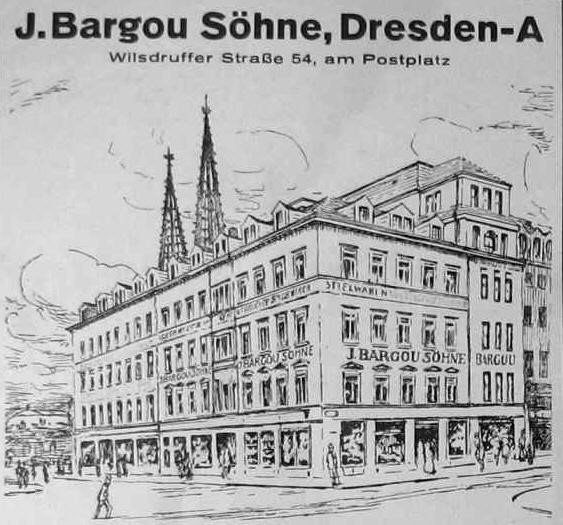 Wilsdruffer Stra&szlig;e 54 (-1890 Wilsdruffer Stra&szlig;e 21b) / Postplatz  Dresden
