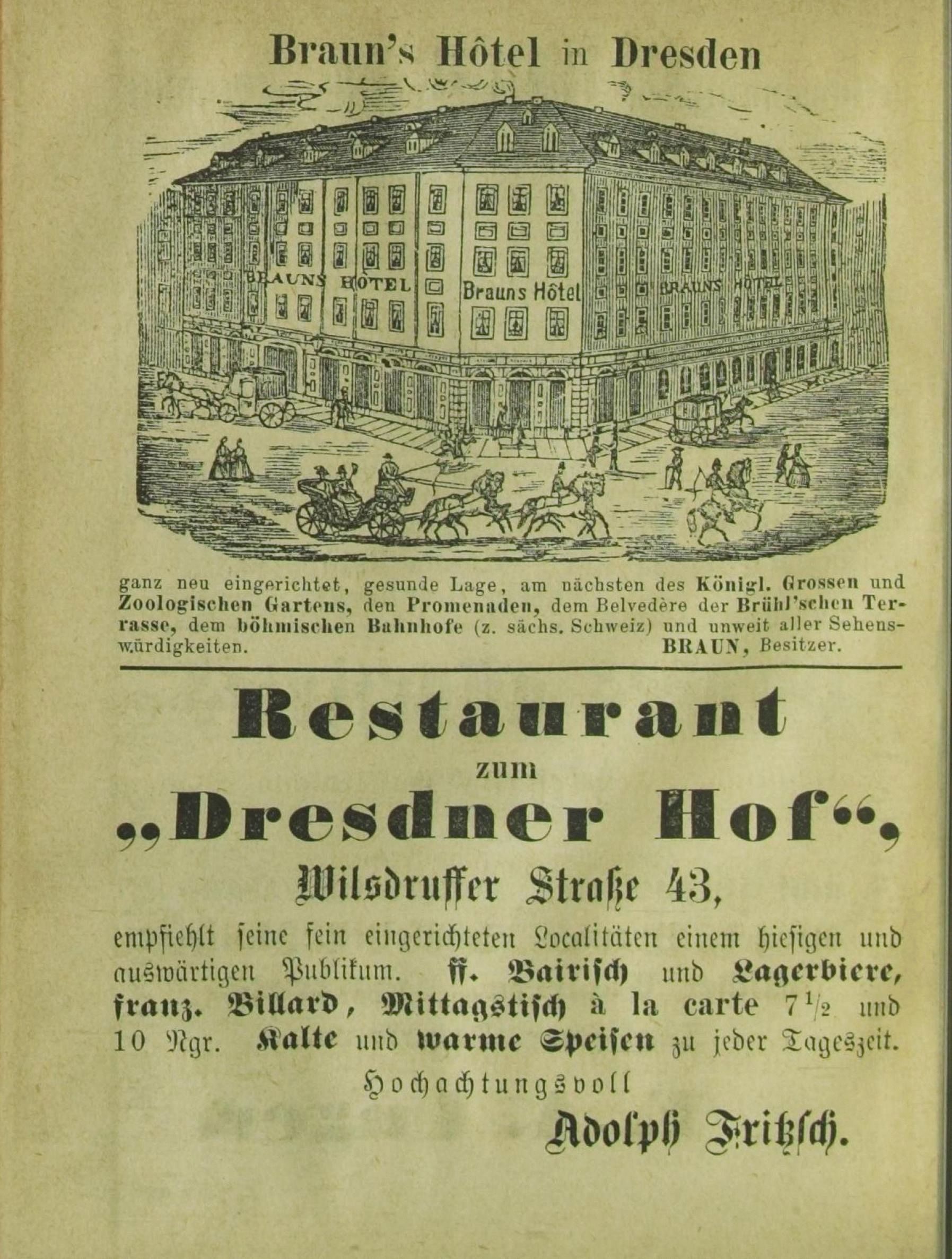 Wilsdruffer Straße 10 (-1890 Wilsdruffer Straße 43)  Dresden