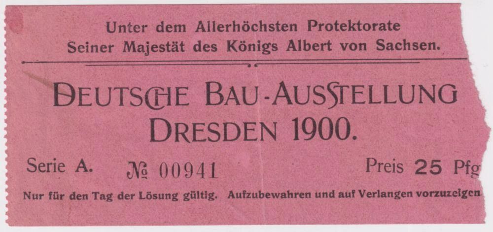 Deutsche Bauausstellung 1900  Dresden