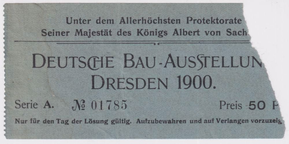 Deutsche Bauausstellung 1900  Dresden
