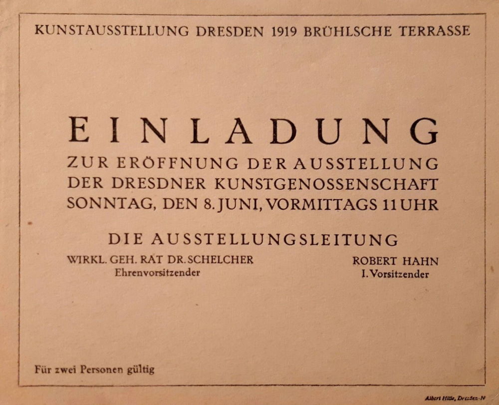 1919 Kunstausstellung  Dresden