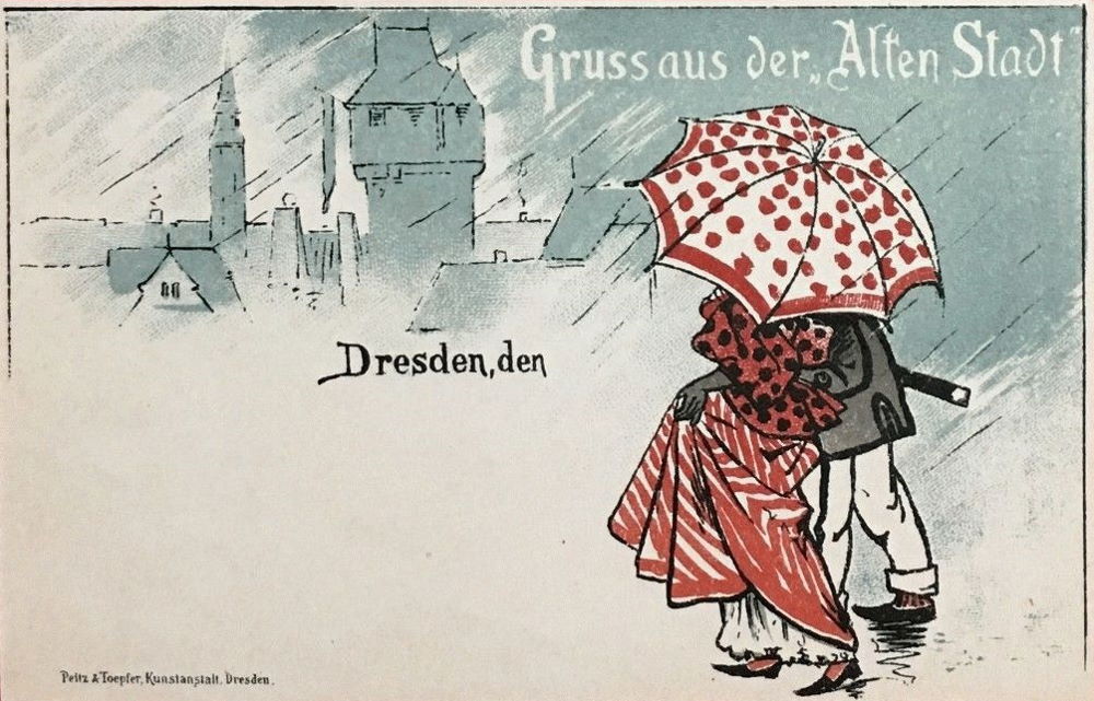 Sächsische Handwerks- und Kunstgewerbeausstellung 1896 Die alte Stadt  Dresden