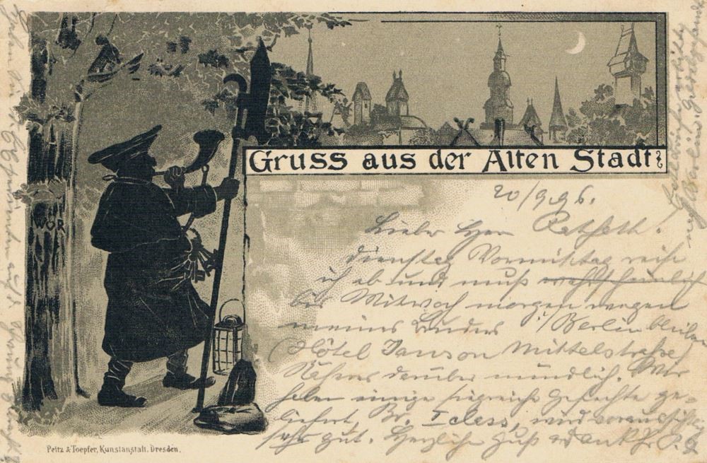 S&auml;chsische Handwerks- und Kunstgewerbeausstellung 1896 Die alte Stadt  Dresden