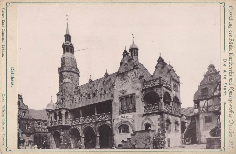 Sächsische Handwerks- und Kunstgewerbeausstellung 1896 Die alte Stadt  Dresden
