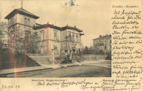 Berggartenstra&szlig;e 5 (-1892 Berggartenstra&szlig;e 1, ab 1892 Berggartenstra&szlig;e 7) / Brucknerstra&szlig;e  Dresden