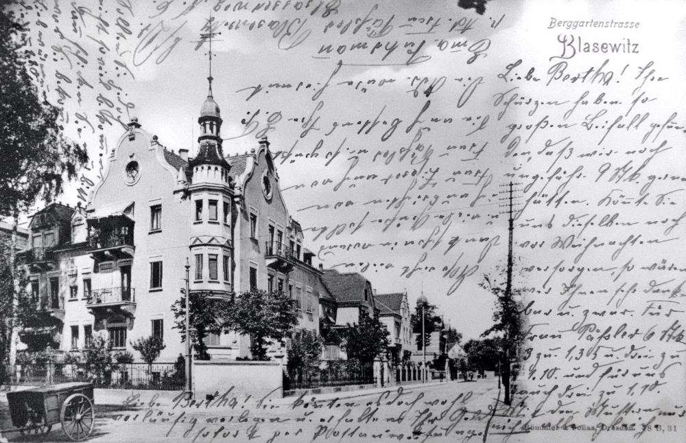 Berggartenstra&szlig;e 6 (Berggartenstra&szlig;e 34) / H&uuml;blerstra&szlig;e (Striesener Stra&szlig;e)  Dresden