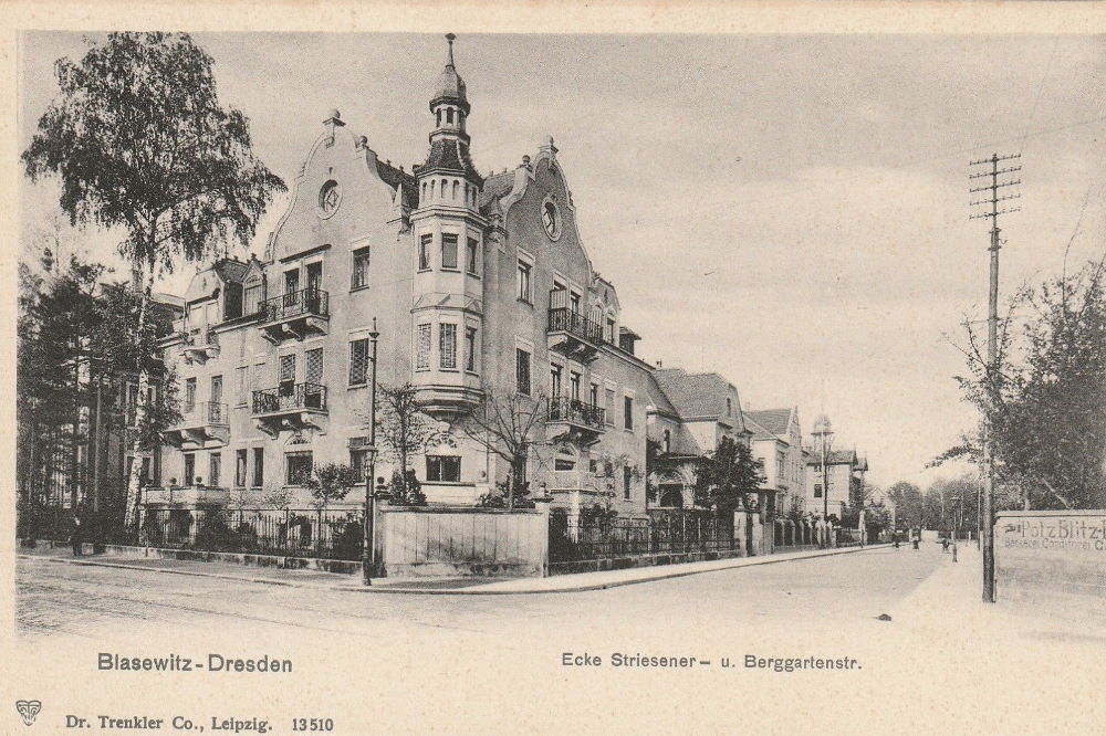 Berggartenstraße 6 (Berggartenstraße 34) / Hüblerstraße (Striesener Straße) Dresden Berggartenstraße 6 (Berggartenstraße 34) / Hüblerstraße (Striesener Straße) Dresden