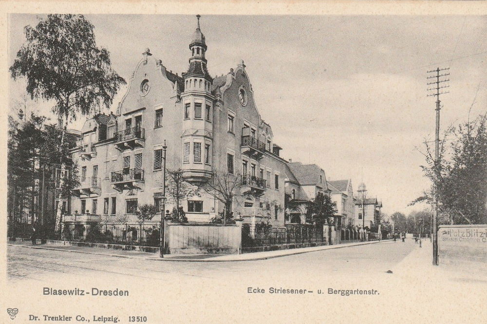 Berggartenstraße 6 (Berggartenstraße 34) / Hüblerstraße (Striesener Straße)  Dresden