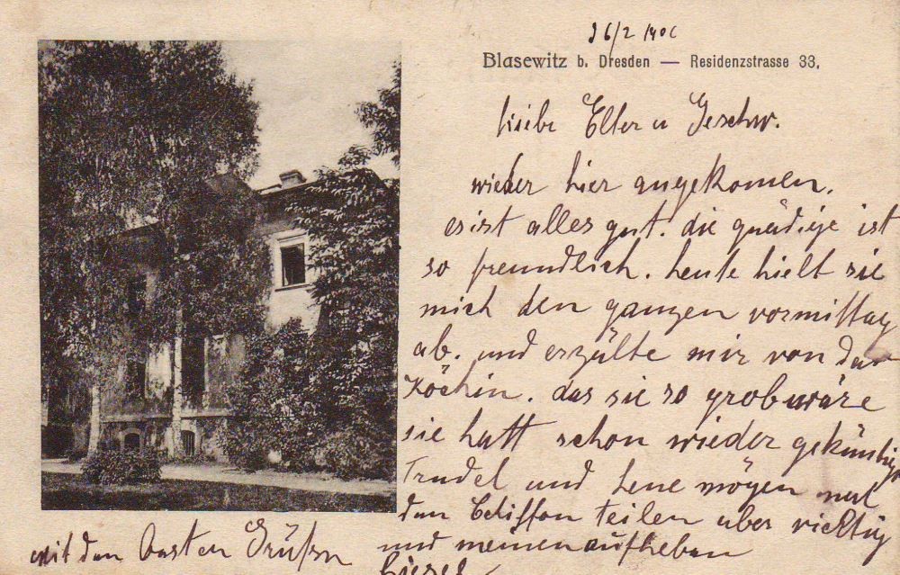 Loschwitzer Stra&szlig;e 11 (-1925 Residenzstra&szlig;e 33, 1925-46 Residenzstra&szlig;e 11)  Dresden