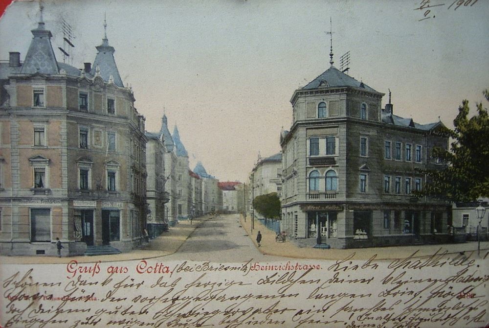 Warthaer Stra&szlig;e 1 (Heinrichstra&szlig;e 1) / Cossebauder Stra&szlig;e  Dresden