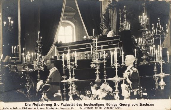 1904 Aufbahrung K&ouml;nig Georg  Dresden