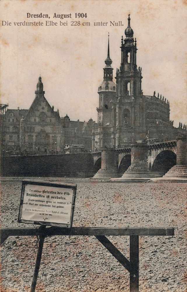 1904 Niedrigwasser  Dresden