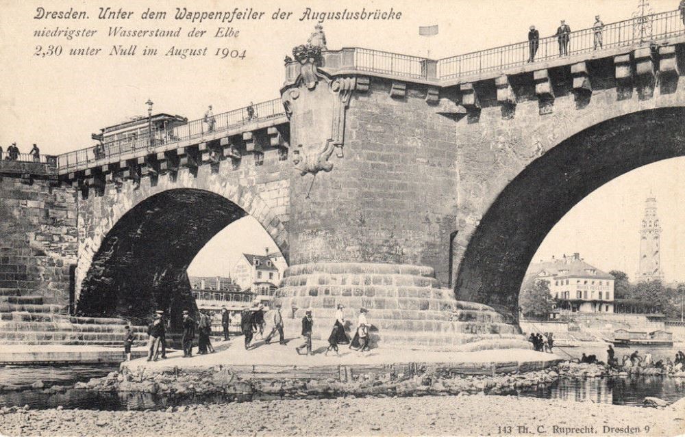 1904 Niedrigwasser  Dresden