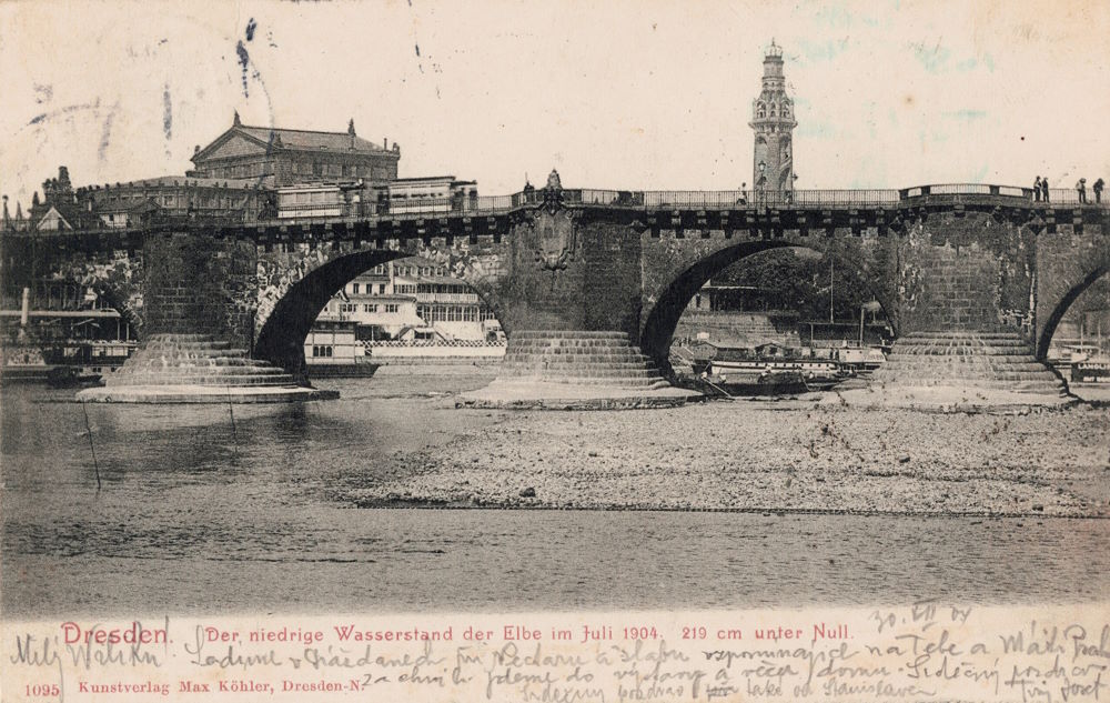1904 Niedrigwasser  Dresden
