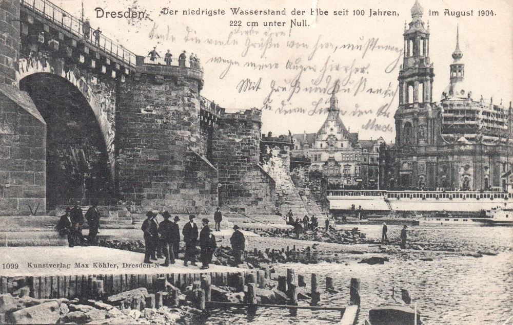 1904 Niedrigwasser  Dresden