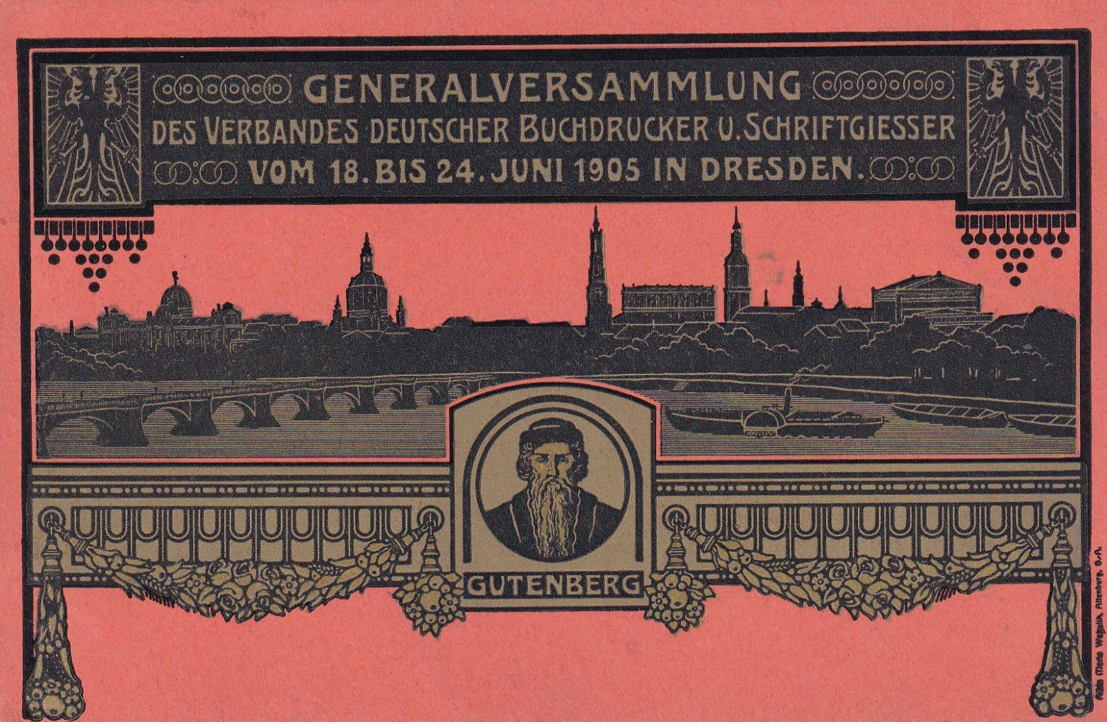 Generalgersammlung des Verbandes Deutscher Buchdrucker und Schriftgiesser 1905  Dresden
