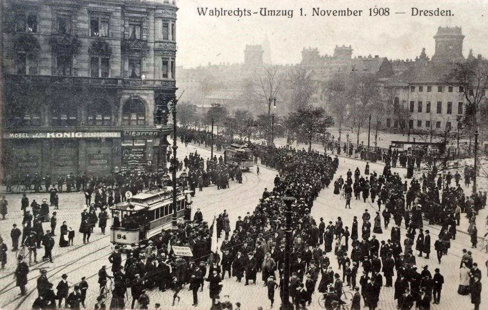 1908 Wahlrechts-Umzug 1.11.1908  Dresden