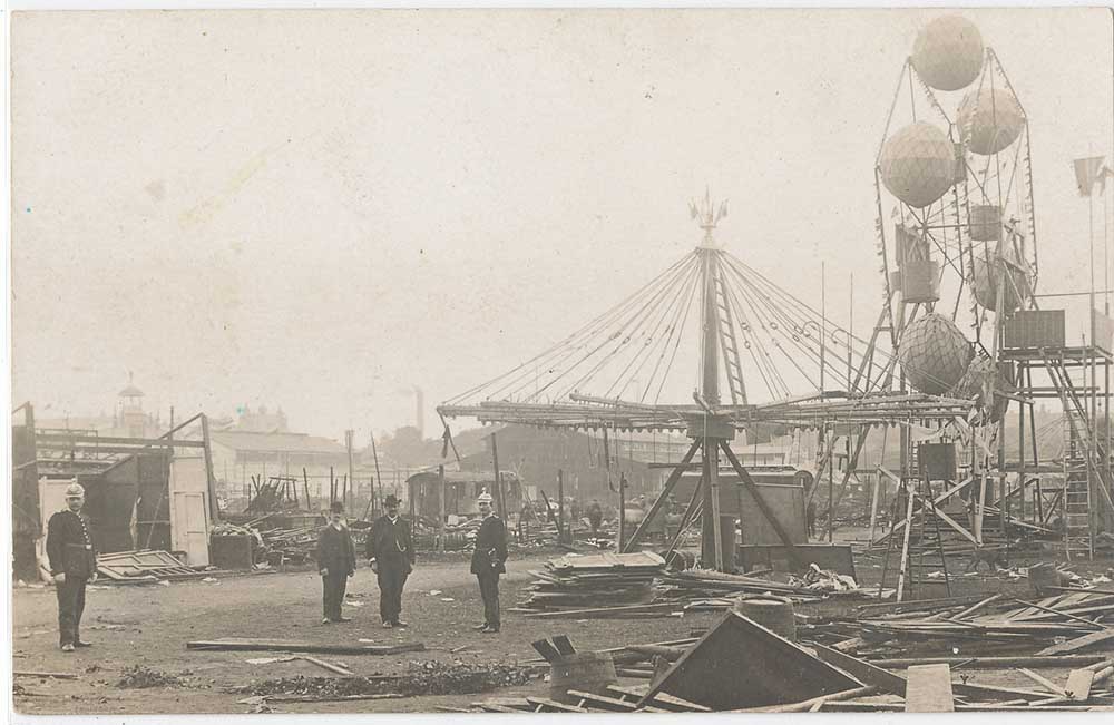 1909 Brand der Dresdner Vogelwiese - Tag danach  Dresden
