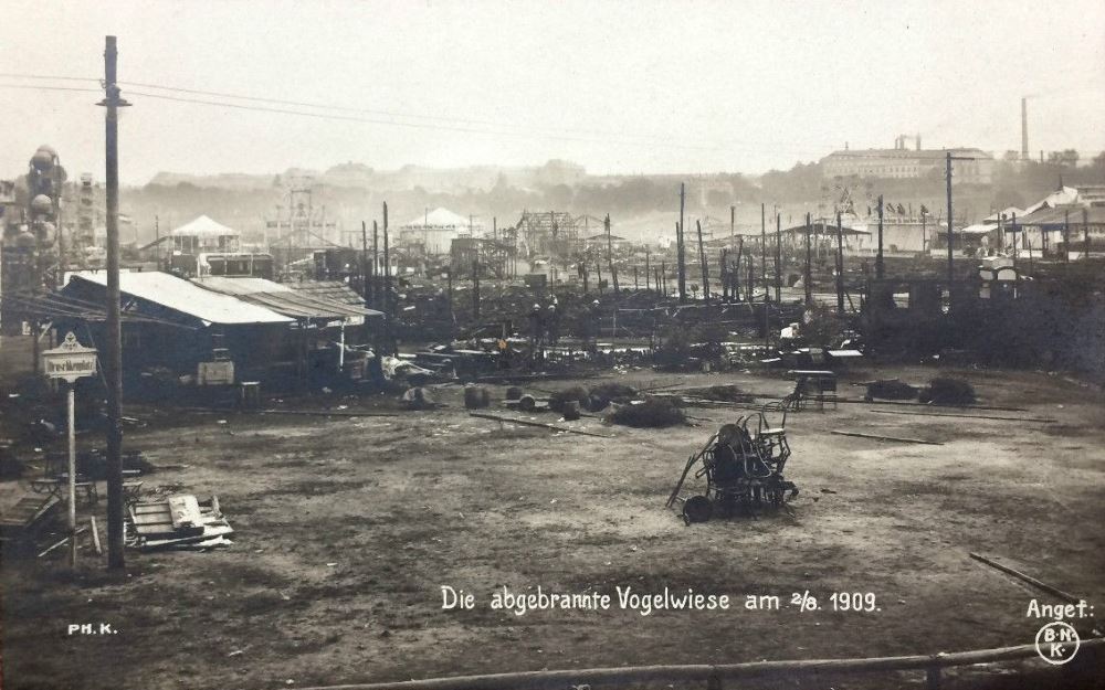 1909 Brand der Dresdner Vogelwiese - Tag danach Dresden 1909 Brand der Dresdner Vogelwiese - Tag danach Dresden