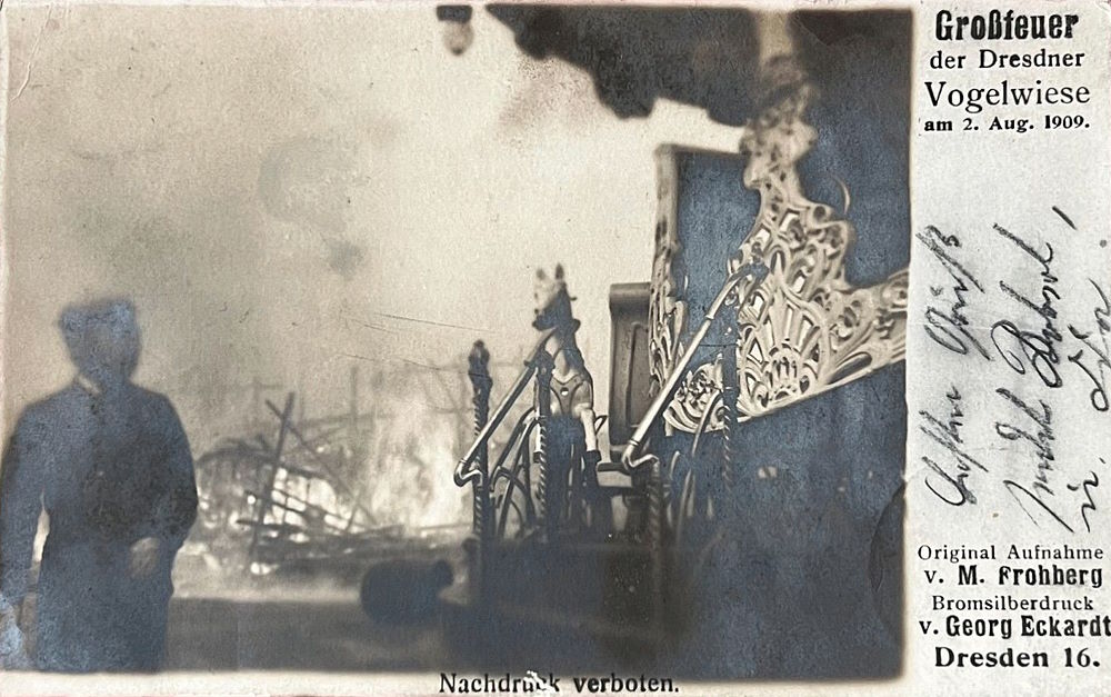 1909 Brand der Dresdner Vogelwiese - Brand Dresden 1909 Brand der Dresdner Vogelwiese - Brand Dresden