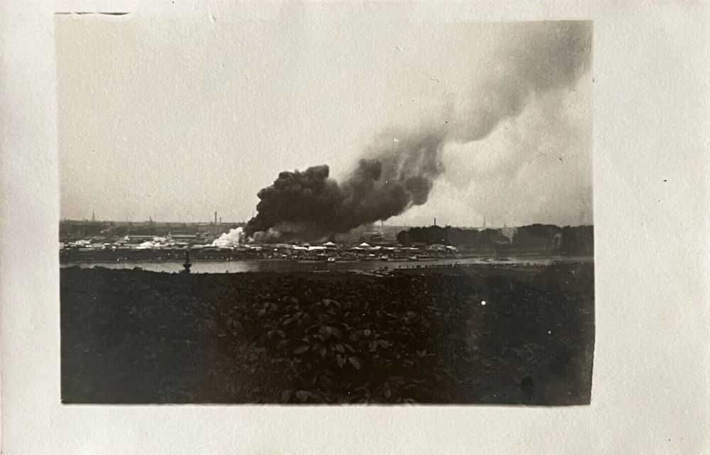 1909 Brand der Dresdner Vogelwiese - Brand  Dresden