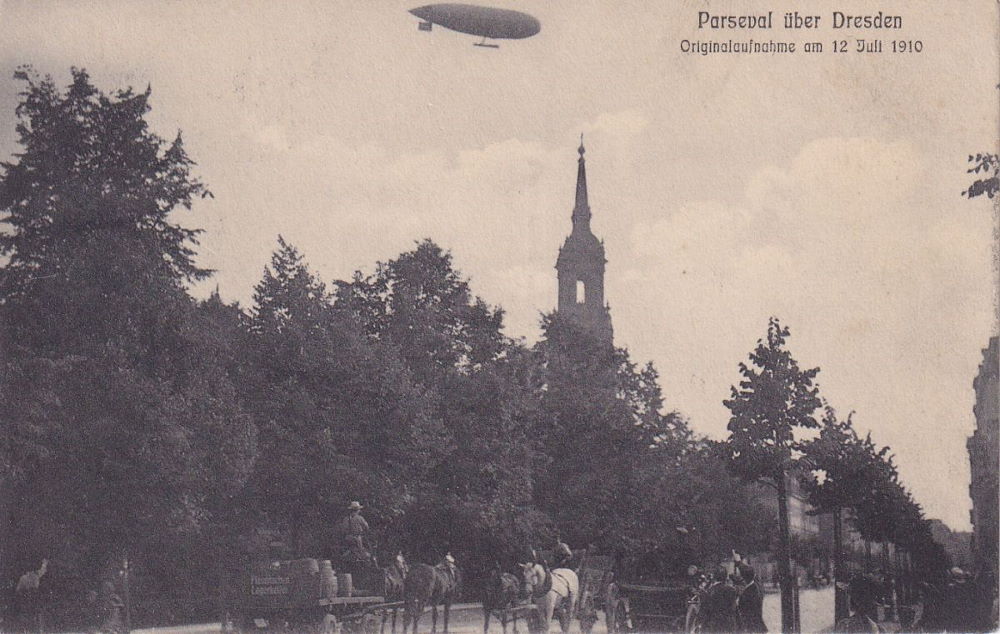 1910 Luftschiff Parseval in Dresden  Dresden