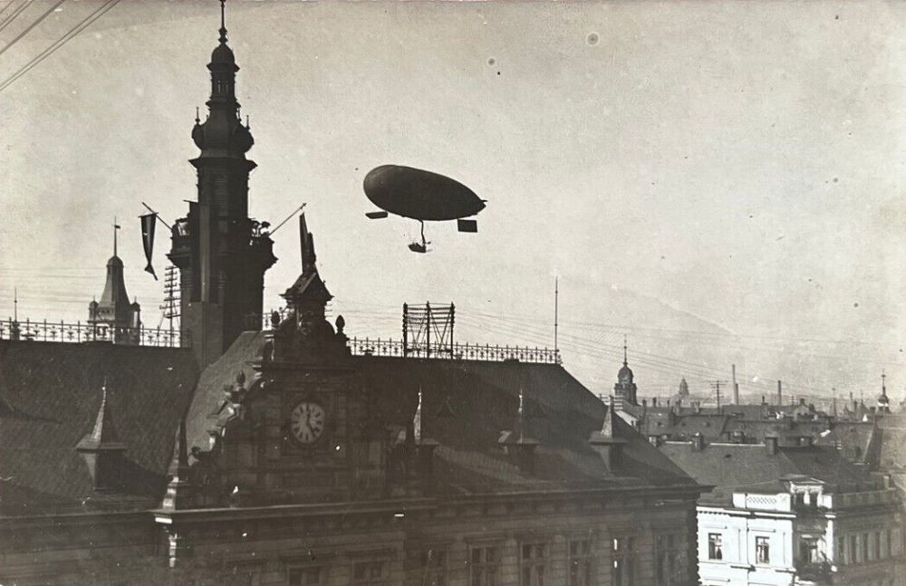 1910 Luftschiff Parseval in Dresden  Dresden