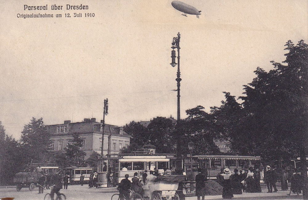 1910 Luftschiff Parseval in Dresden  Dresden