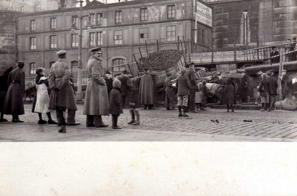 1917 Straßenlokomotiven-Unglück Dezember 1917  Dresden