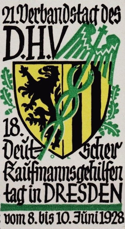 1928 18. Deutscher Kaufmannsgehilfentag  Dresden