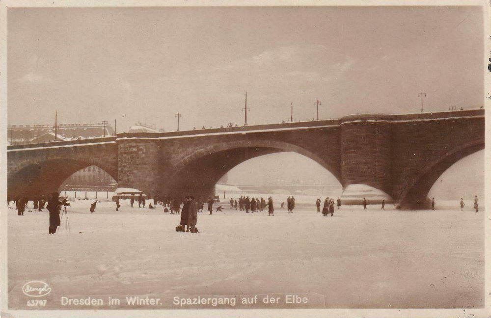 1929 vereiste Elbe  Dresden