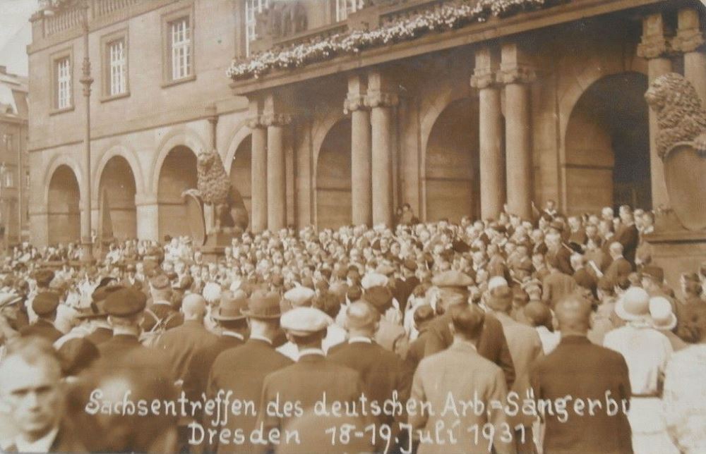 1931 Sachsentreffen des deutschen Arbeiter-S&auml;ngerbundes  Dresden