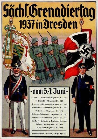 1937 S&auml;chsischer Grenadiertag  Dresden