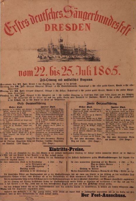 1865 S&auml;ngerbundfest  Dresden