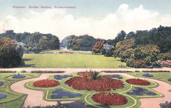 Hauptallee - Parterre mittig vom Palais Dresden Hauptallee - Parterre mittig vom Palais Dresden