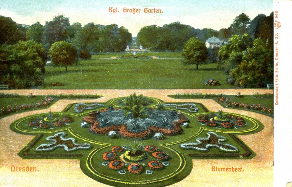 Hauptallee - Parterre mittig vom Palais Dresden Hauptallee - Parterre mittig vom Palais Dresden