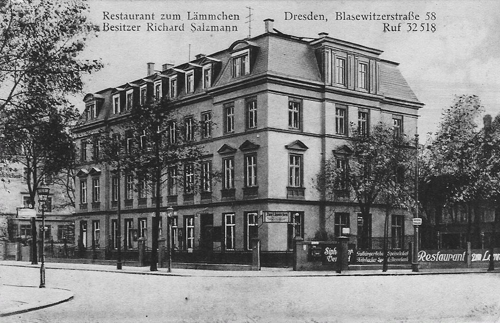Blasewitzer Straße 58 (-1894 Blasewitzer Straße 40b) / Gluckstraße Dresden Blasewitzer Straße 58 (-1894 Blasewitzer Straße 40b) / Gluckstraße Dresden