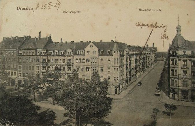 Bönischplatz 17 (Blumenstraße 37) / Bundschuhstraße (Gneisenaustraße)  Dresden