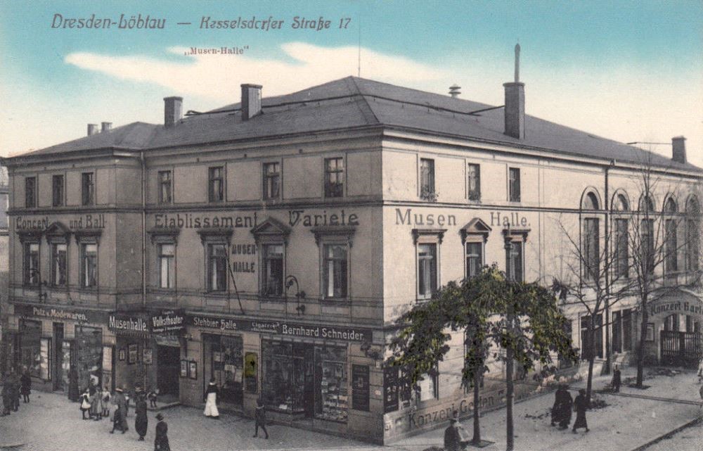 Kesselsdorfer Stra&szlig;e 17 (-1904 Wilsdruffer Stra&szlig;e 10) / Poststra&szlig;e  Dresden