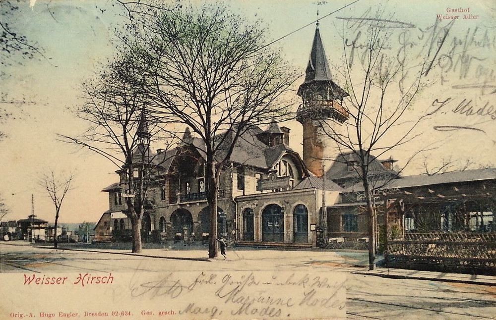 Bautzner Landstra&szlig;e 62 (Bautzner Stra&szlig;e 72) / Am Wei&szlig;en Adler (Adlerstra&szlig;e)  Dresden