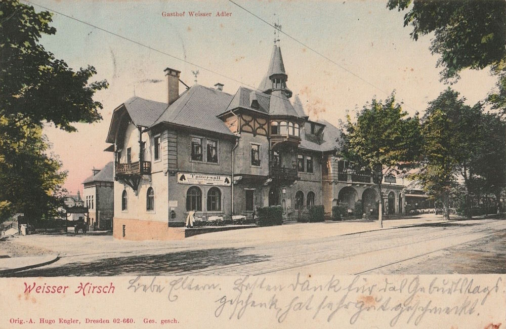 Bautzner Landstra&szlig;e 62 (Bautzner Stra&szlig;e 72) / Am Wei&szlig;en Adler (Adlerstra&szlig;e)  Dresden